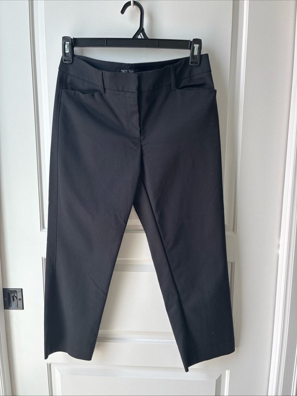 White House Black Market Black Straight Crop Pants- Size 8